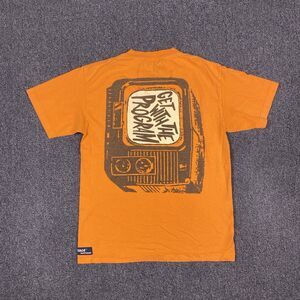 Life’s A Beach T Shirt Get With The Program Funny Print Orange Mens Size Medium